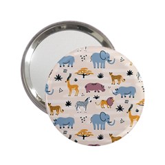 Wild animals seamless pattern 2.25  Handbag Mirrors