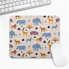 Wild animals seamless pattern Large Mousepads