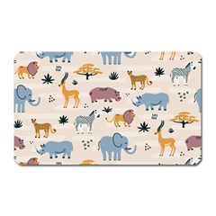 Wild Animals Seamless Pattern Magnet (rectangular)