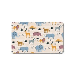 Wild animals seamless pattern Magnet (Name Card)