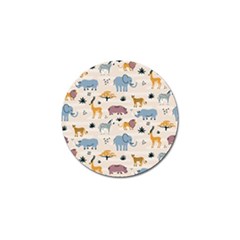 Wild animals seamless pattern Golf Ball Marker