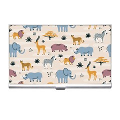 Wild animals seamless pattern Business Card Holder