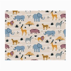 Wild animals seamless pattern Small Glasses Cloth