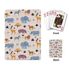 Wild animals seamless pattern Playing Cards Single Design (Rectangle)