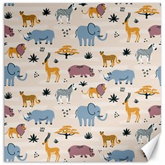 Wild Animals Seamless Pattern Canvas 12  X 12 