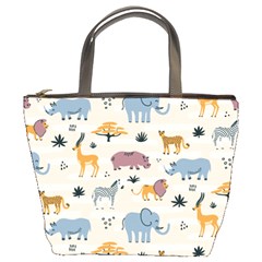 Wild animals seamless pattern Bucket Bag