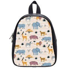 Wild animals seamless pattern School Bag (Small)