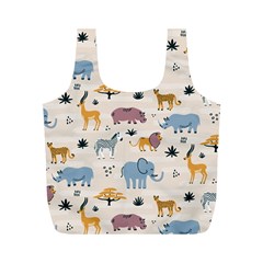 Wild animals seamless pattern Full Print Recycle Bag (M)