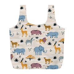 Wild animals seamless pattern Full Print Recycle Bag (L)