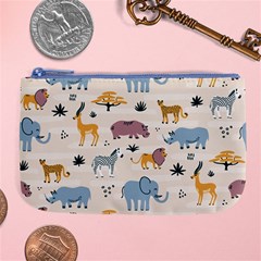 Wild animals seamless pattern Large Coin Purse