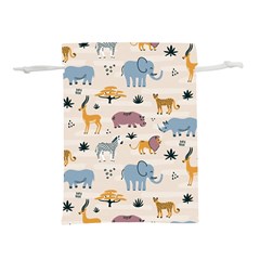 Wild animals seamless pattern Lightweight Drawstring Pouch (S)