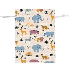 Wild animals seamless pattern  Lightweight Drawstring Pouch (XL)