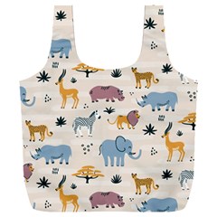 Wild animals seamless pattern Full Print Recycle Bag (XXL)