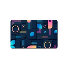 Gradient Geometric Shapes Dark Background Magnet (name Card)