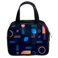 Gradient Geometric Shapes Dark Background Classic Handbag (two Sides) by Vaneshart