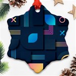 Gradient geometric shapes dark background Ornament (Snowflake) Front