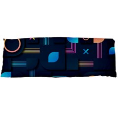 Gradient Geometric Shapes Dark Background Body Pillow Case Dakimakura (two Sides) by Vaneshart