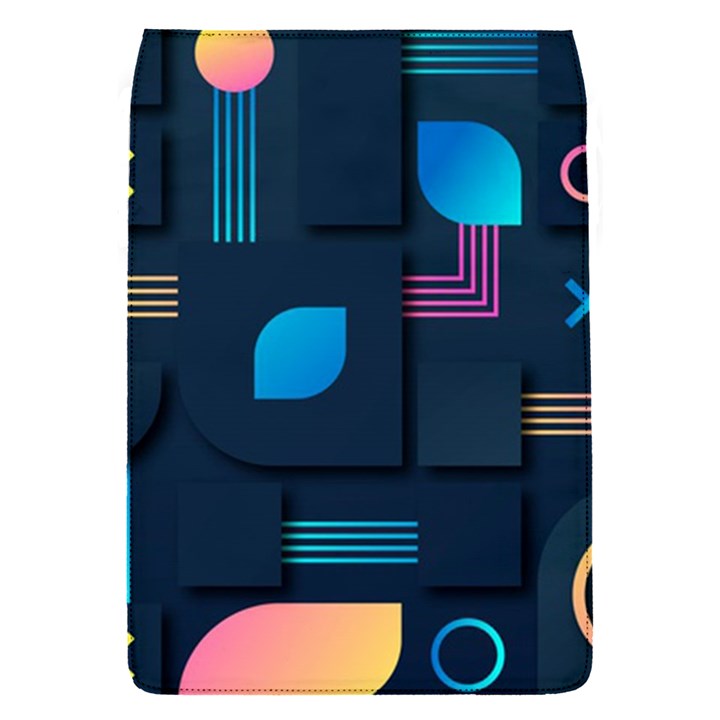 Gradient geometric shapes dark background Removable Flap Cover (S)