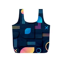 Gradient Geometric Shapes Dark Background Full Print Recycle Bag (s) by Vaneshart