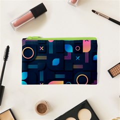 Gradient Geometric Shapes Dark Background Cosmetic Bag (xs) by Vaneshart