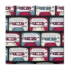 Music Symbols Rock Music Seamless Pattern Tile Coaster by Vaneshart