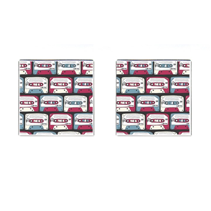 Music symbols rock music seamless pattern Cufflinks (Square)