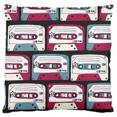 Music Symbols Rock Music Seamless Pattern Large Cushion Case (two Sides)