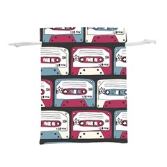 Music Symbols Rock Music Seamless Pattern Lightweight Drawstring Pouch (l) by Vaneshart