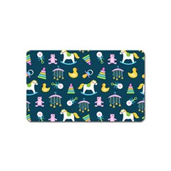 Cute Babies Toys Seamless Pattern Magnet (name Card) by Vaneshart