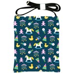 Cute babies toys seamless pattern Shoulder Sling Bag Front