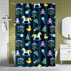 Cute Babies Toys Seamless Pattern Shower Curtain 48  X 72  (small)  by Vaneshart