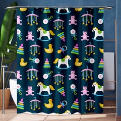 Cute Babies Toys Seamless Pattern Shower Curtain 60  X 72  (medium)  by Vaneshart