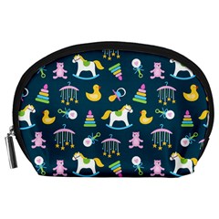 Cute Babies Toys Seamless Pattern Accessory Pouch (large)