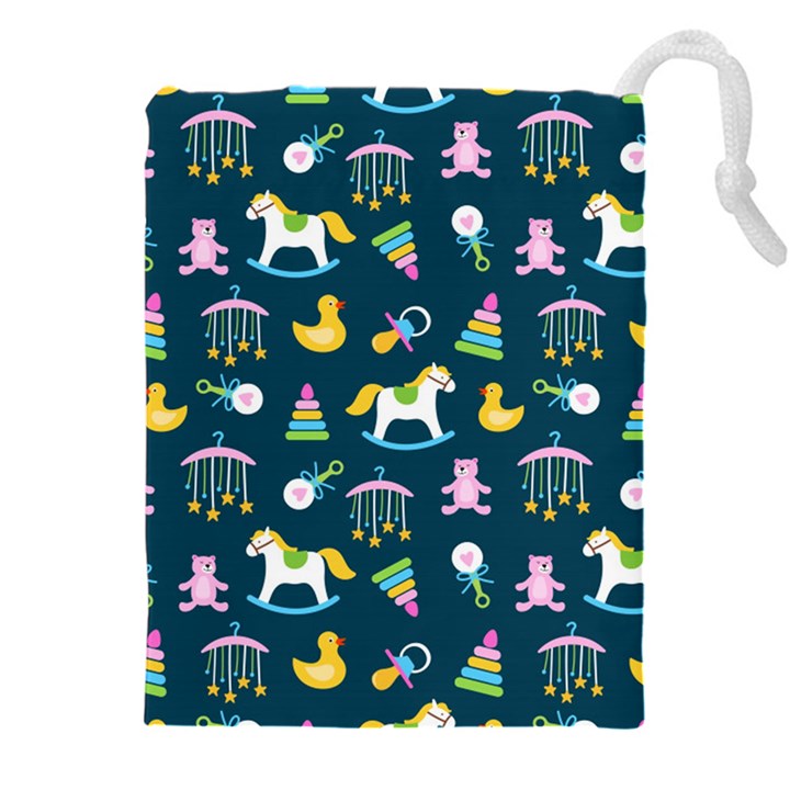 Cute babies toys seamless pattern Drawstring Pouch (5XL)