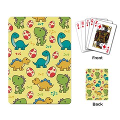 Seamless Pattern With Cute Dinosaurs Character Playing Cards Single Design (rectangle) by Vaneshart