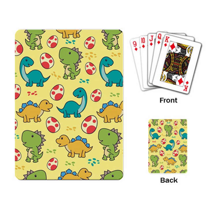 Seamless pattern with cute dinosaurs character Playing Cards Single Design (Rectangle)