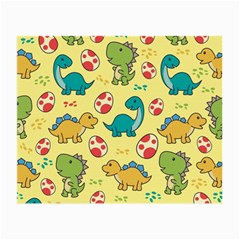 Seamless Pattern With Cute Dinosaurs Character Small Glasses Cloth (2 Sides) by Vaneshart