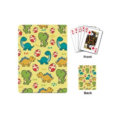 Seamless Pattern With Cute Dinosaurs Character Playing Cards Single Design (mini) by Vaneshart