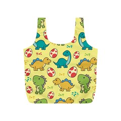 Seamless Pattern With Cute Dinosaurs Character Full Print Recycle Bag (s) by Vaneshart