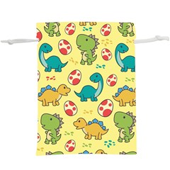 Seamless Pattern With Cute Dinosaurs Character  Lightweight Drawstring Pouch (xl) by Vaneshart