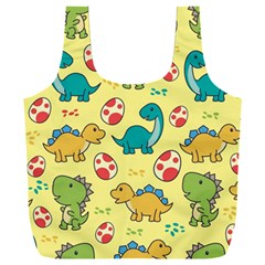 Seamless Pattern With Cute Dinosaurs Character Full Print Recycle Bag (xxl)