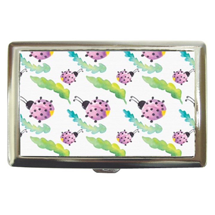 Watercolor pattern with lady bug Cigarette Money Case