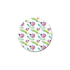 Watercolor Pattern With Lady Bug Golf Ball Marker (10 Pack) by Vaneshart