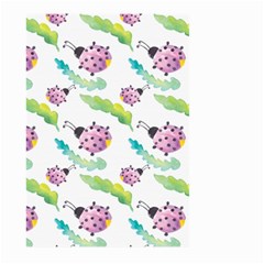 Watercolor Pattern With Lady Bug Large Garden Flag (two Sides) by Vaneshart