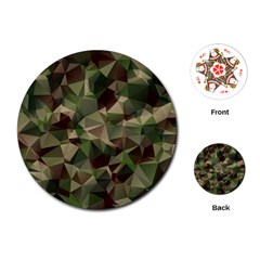 Abstract Vector Military Camouflage Background Playing Cards Single Design (round) by Vaneshart