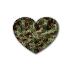 Abstract Vector Military Camouflage Background Heart Coaster (4 Pack)  by Vaneshart