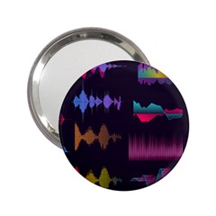 Colorful-sound-wave-set 2 25  Handbag Mirrors by Vaneshart