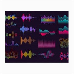 Colorful-sound-wave-set Small Glasses Cloth by Vaneshart