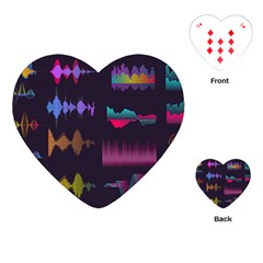 Colorful-sound-wave-set Playing Cards Single Design (heart) by Vaneshart