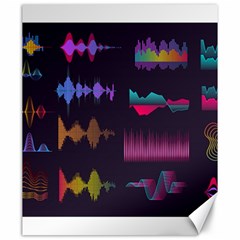 Colorful-sound-wave-set Canvas 20  X 24  by Vaneshart